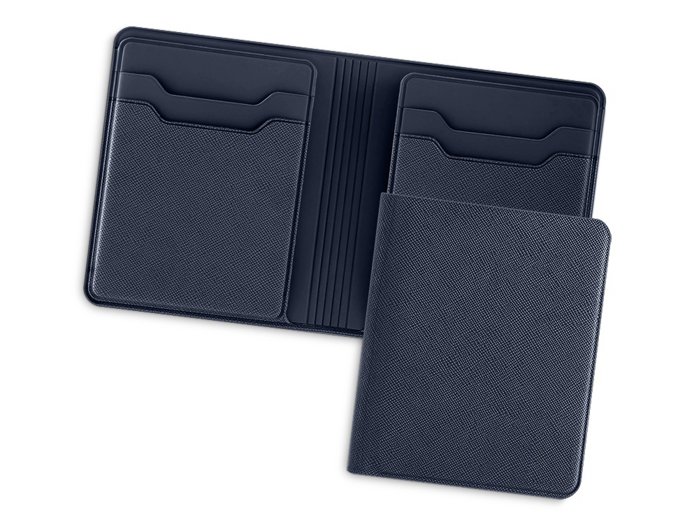 Картхолдер с отделением для бумажных денег Favor, темно-синий-0