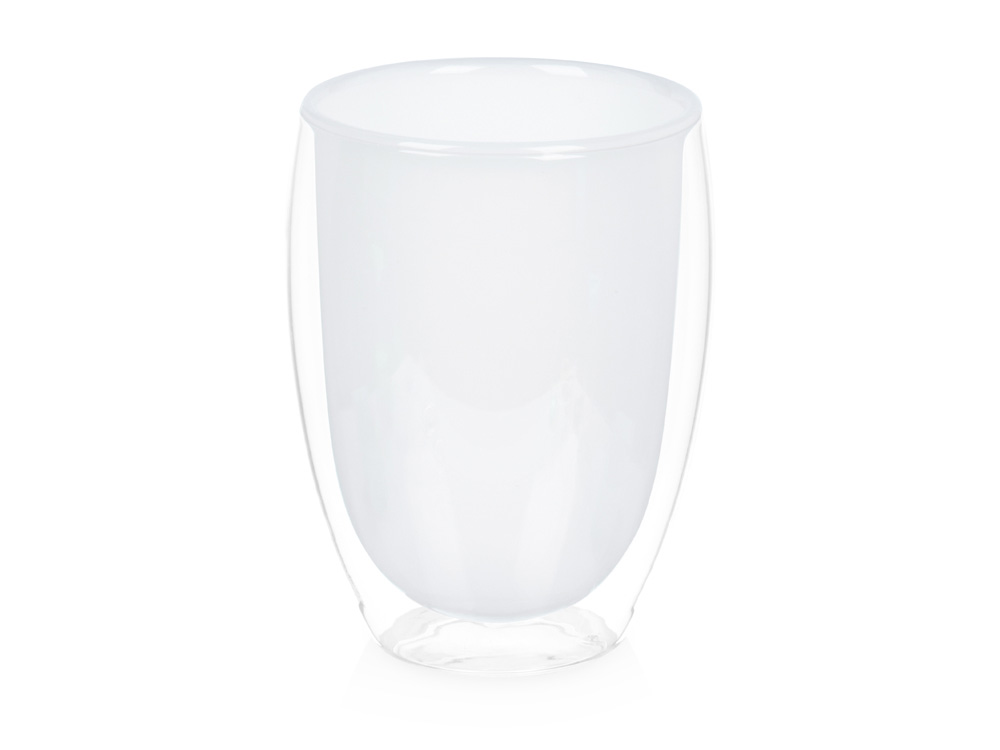 Стакан с двойными стенками, белый внутри-0