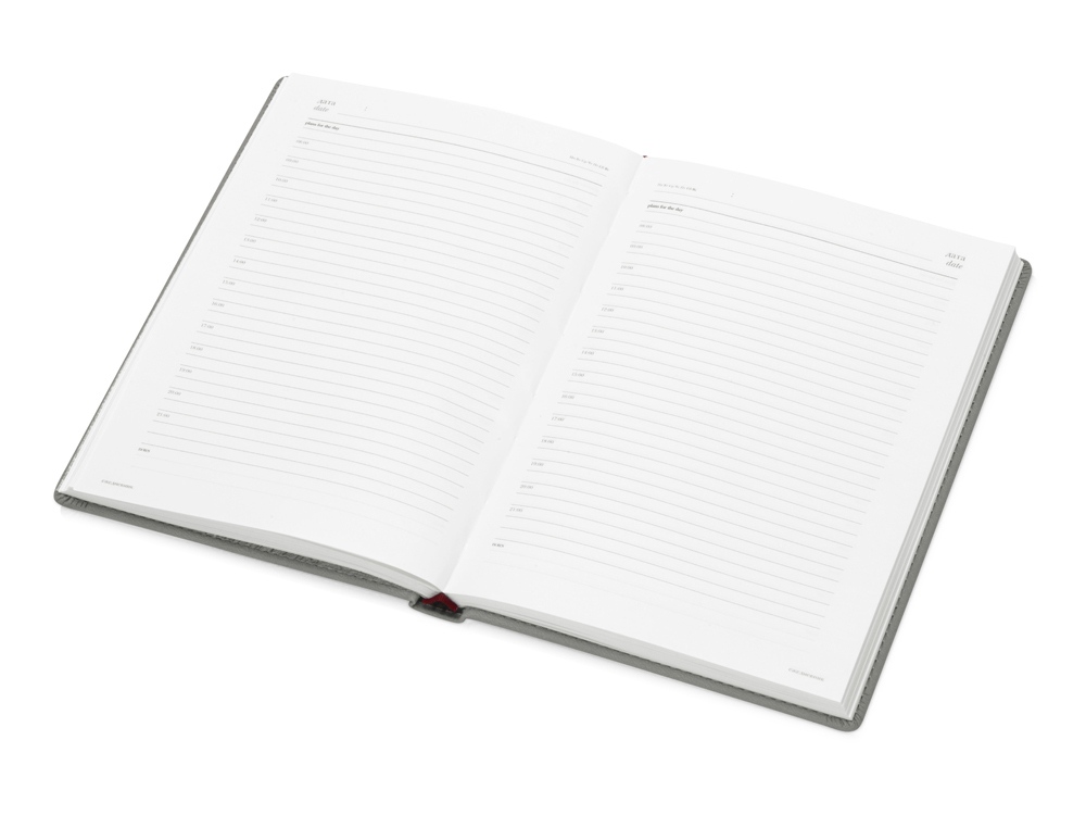 Ежедневник недатированный А5 Velvet, светло-серый-1