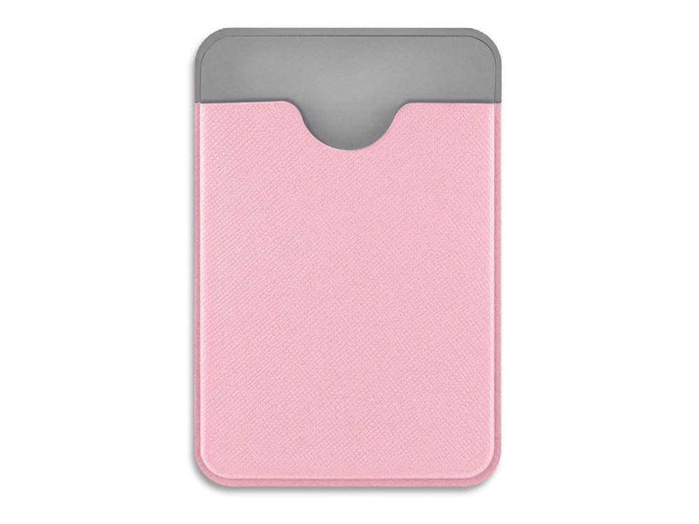 Чехол-картхолдер Favor на клеевой основе на телефон для пластиковых карт и и карт доступа, розовый-1