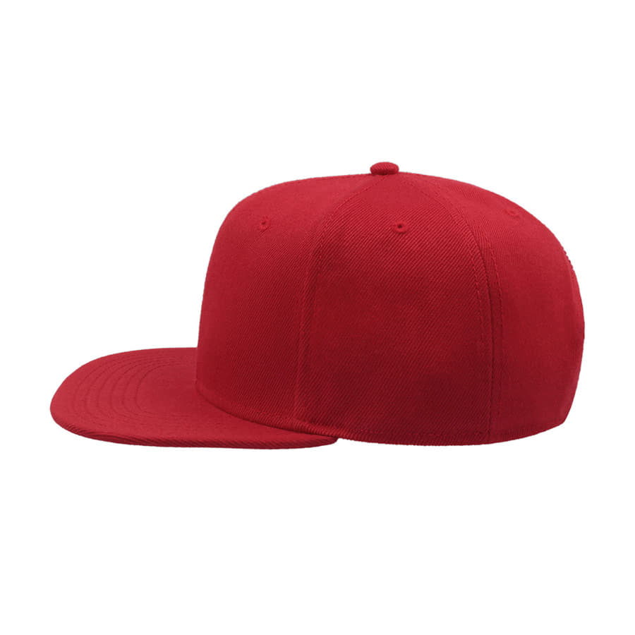 Бейсболка SNAP BACK, 6 клиньев, пластиковая застежка, красный-3