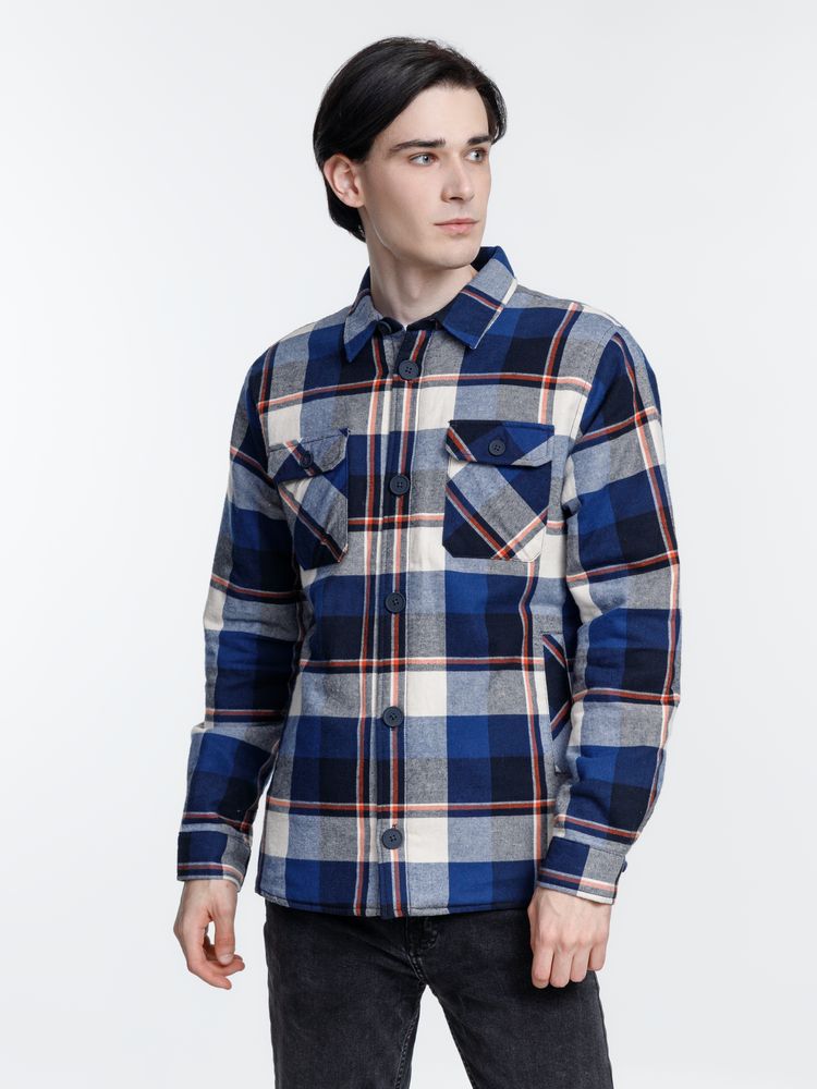 Куртка-рубашка оверсайз унисекс Noah, синяя-5