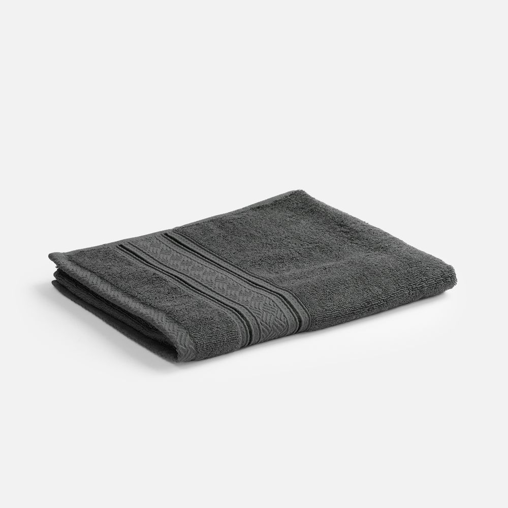 Полотенце махровое Terrychic, среднее, темно-серое-0