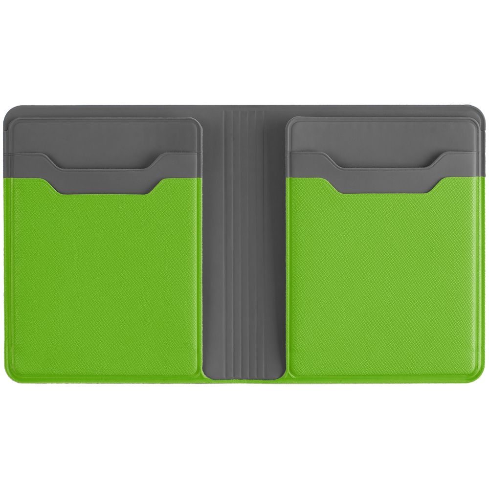 Картхолдер с отделением для купюр Dual, зеленый-1