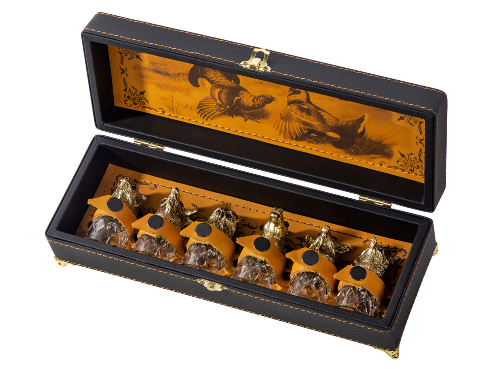 Подарочный набор Русская охота, темно-коричневый/рыжий-0