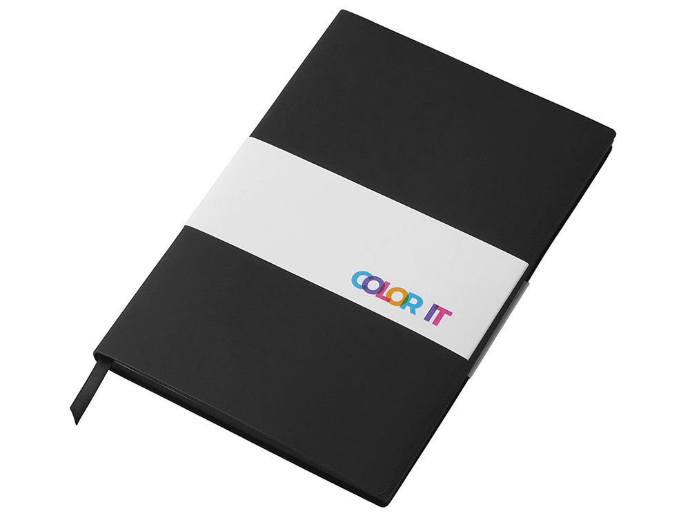 Блокнот C1 софт-тач, гибкая обложка, 128 листов, черный-5