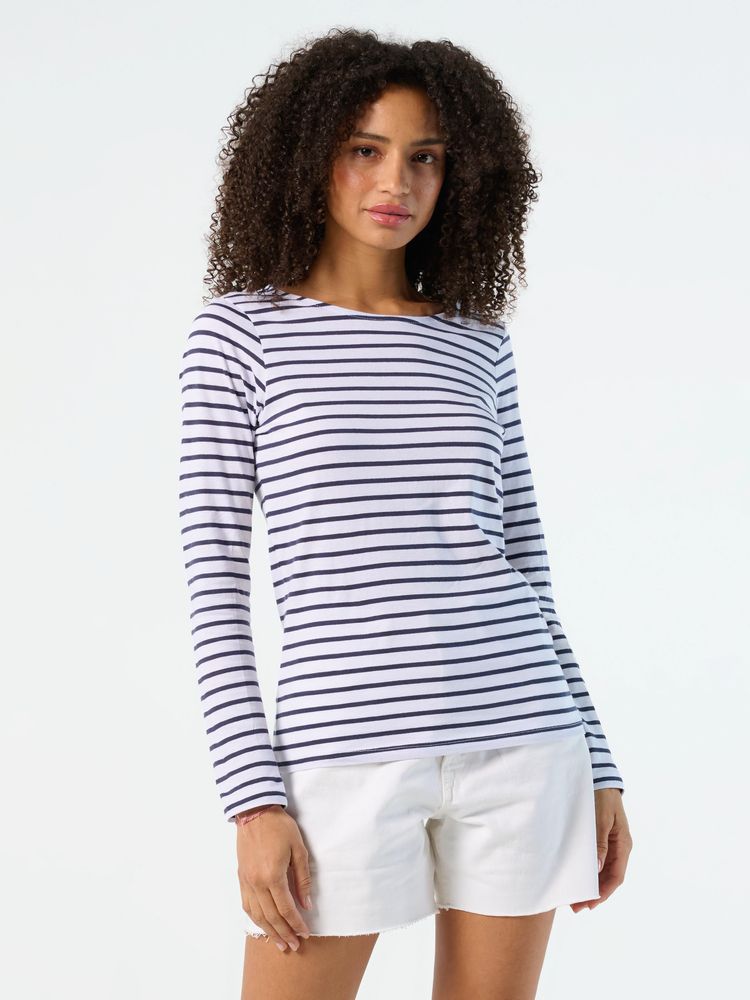 Футболка женская Marine Women, белая с темно-синим-5