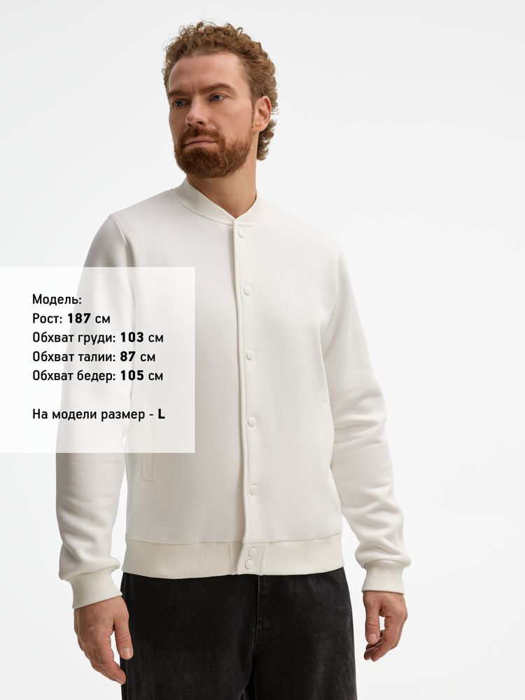 Бомбер унисекс AtmosWear, молочно-белый-7