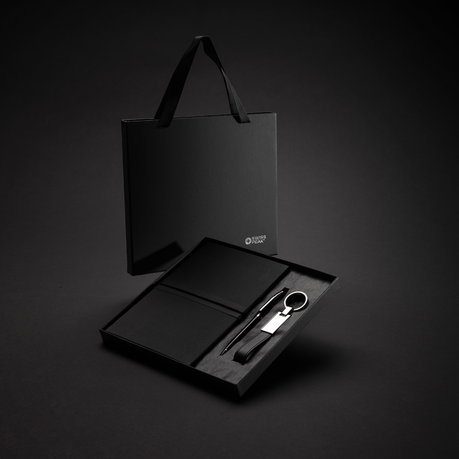 Блокнот Swiss Peak в комплекте с ручкой и брелком-6