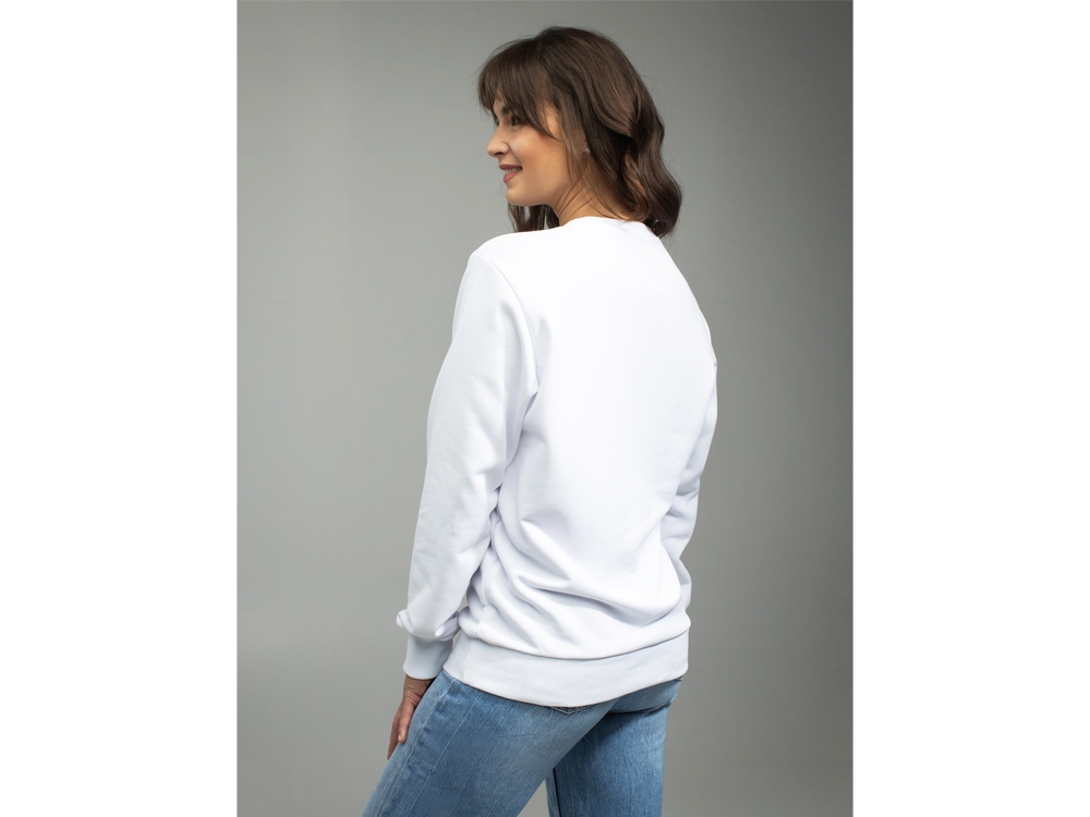 Толстовка втачной рукав. Модель 1 (Футер петлевой) (Размер 46-176, Цвет Белый)-8