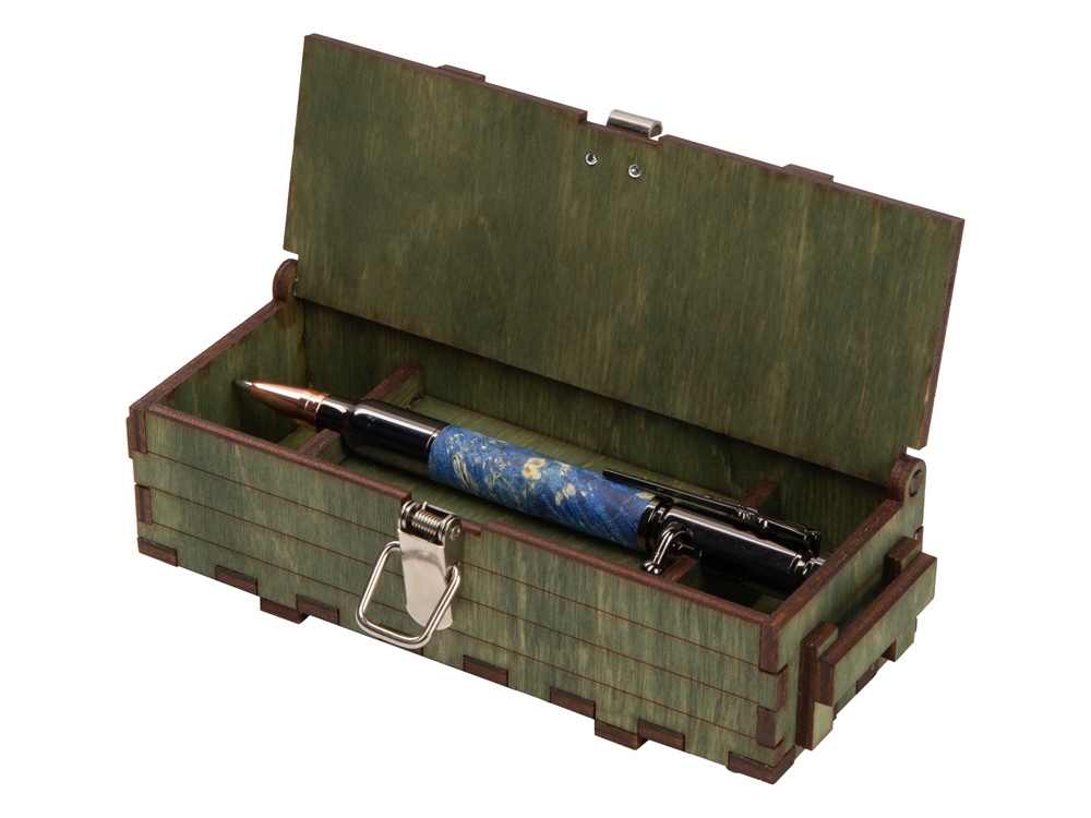 Ручка шариковая Кап клена, голубой-3