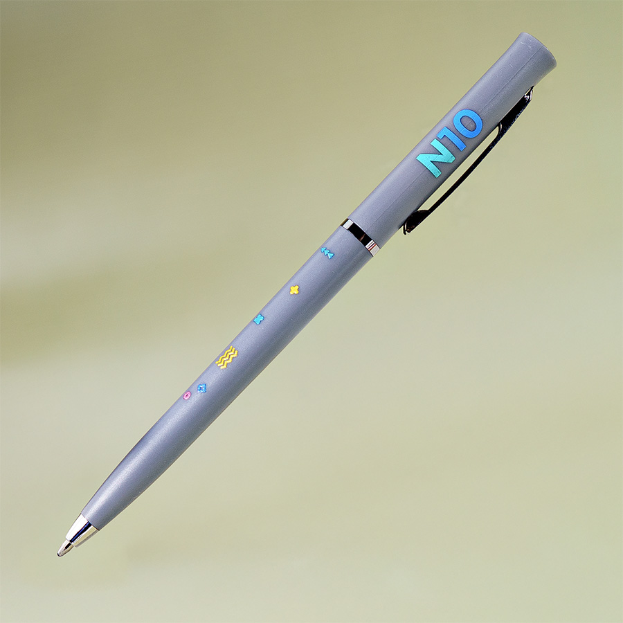 Ручка шариковая  N10, серый-1