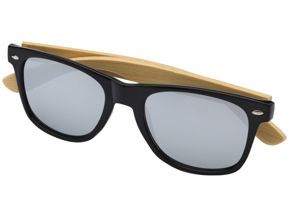 Солнцезащитные очки Hue с бамбуковыми дужками - Серебристый-2