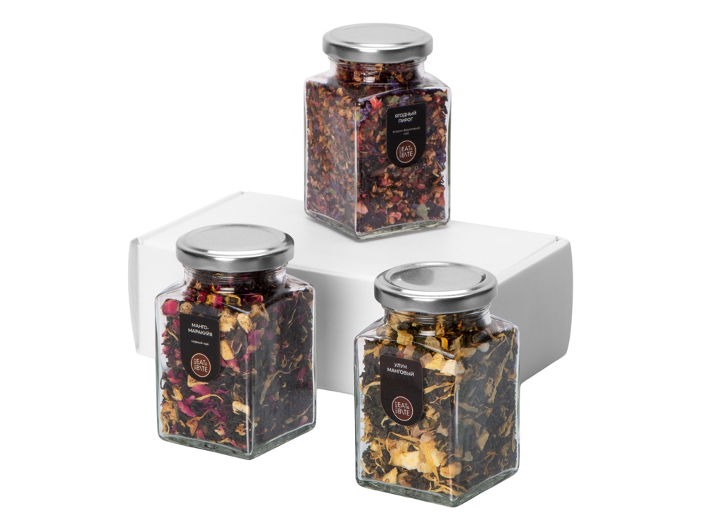 Набор подарочный с тремя видами чая Bouquet (два черных чая, зеленый чай)-0