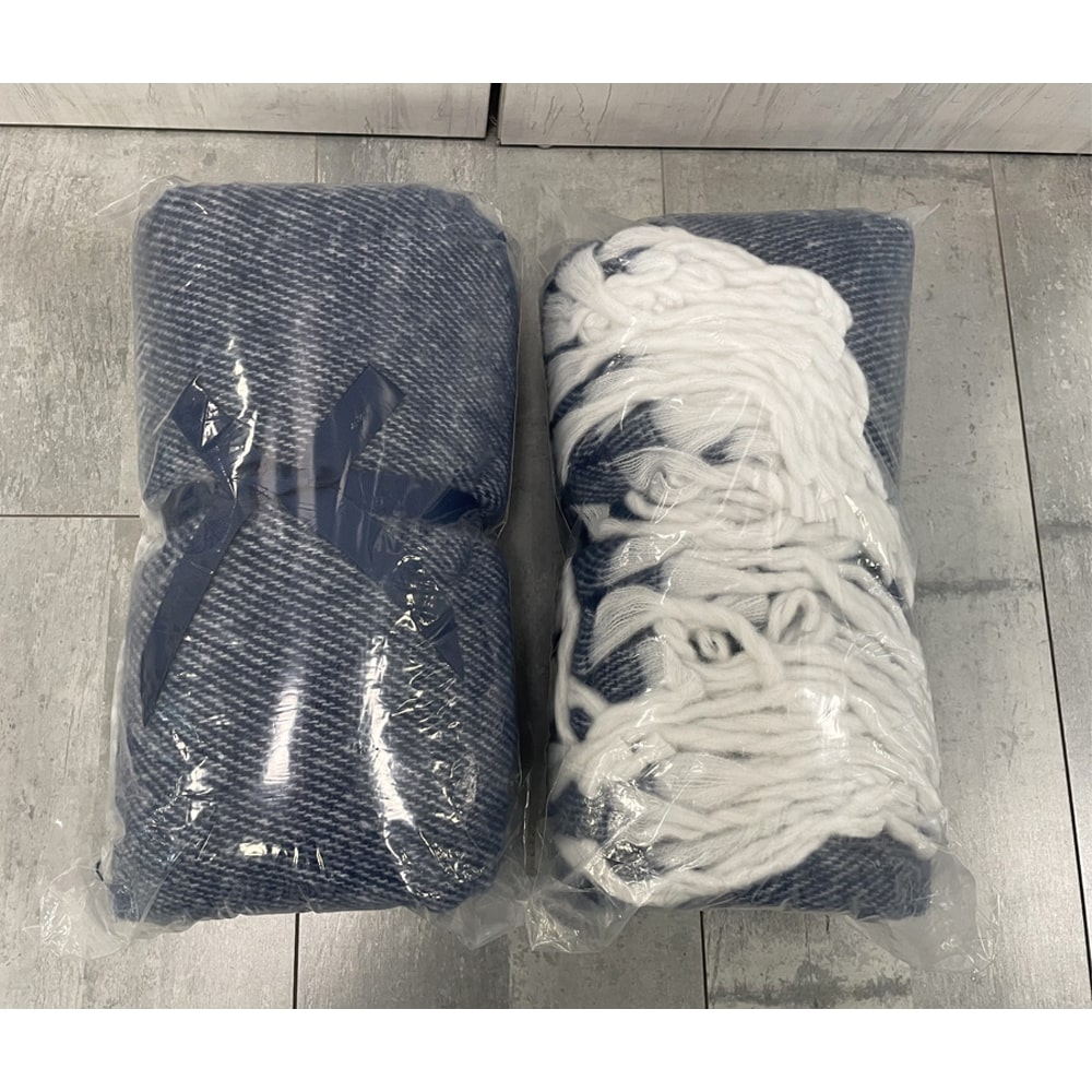 Плед акриловый SUPER SOFT NATURE, Темно-синий-6