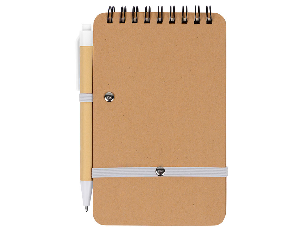 Набор канцелярский с блокнотом и ручкой Masai, белый-5