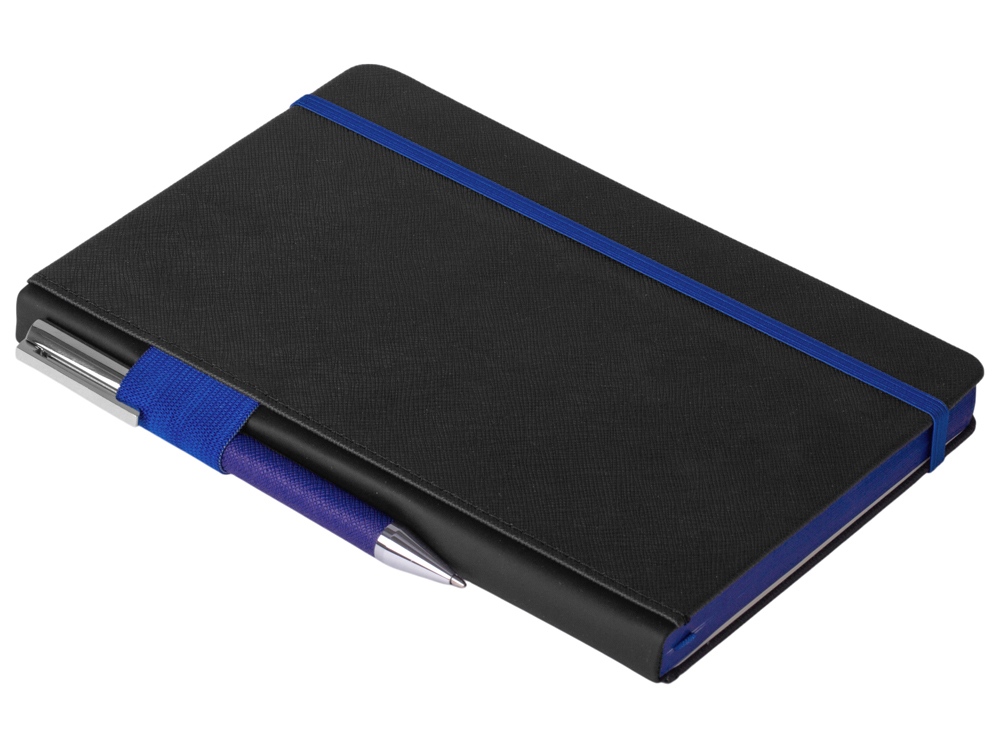 Бизнес блокнот Bossy с ручкой, черный и синий-2