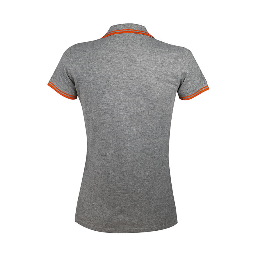 Поло женское PASADENA WOMEN 200, серый, оранжевый-4