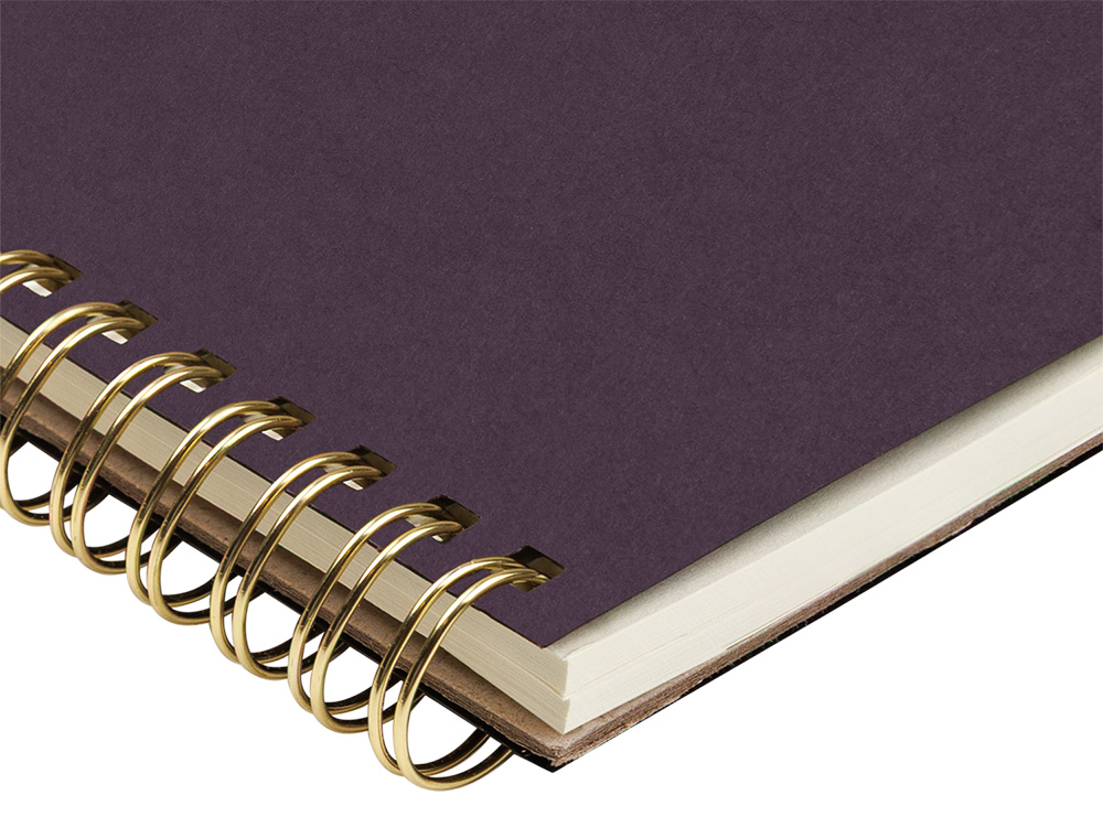 Бизнес тетрадь на гребне А5 Pragmatic, 60 листов в клетку, фиолетовый-2