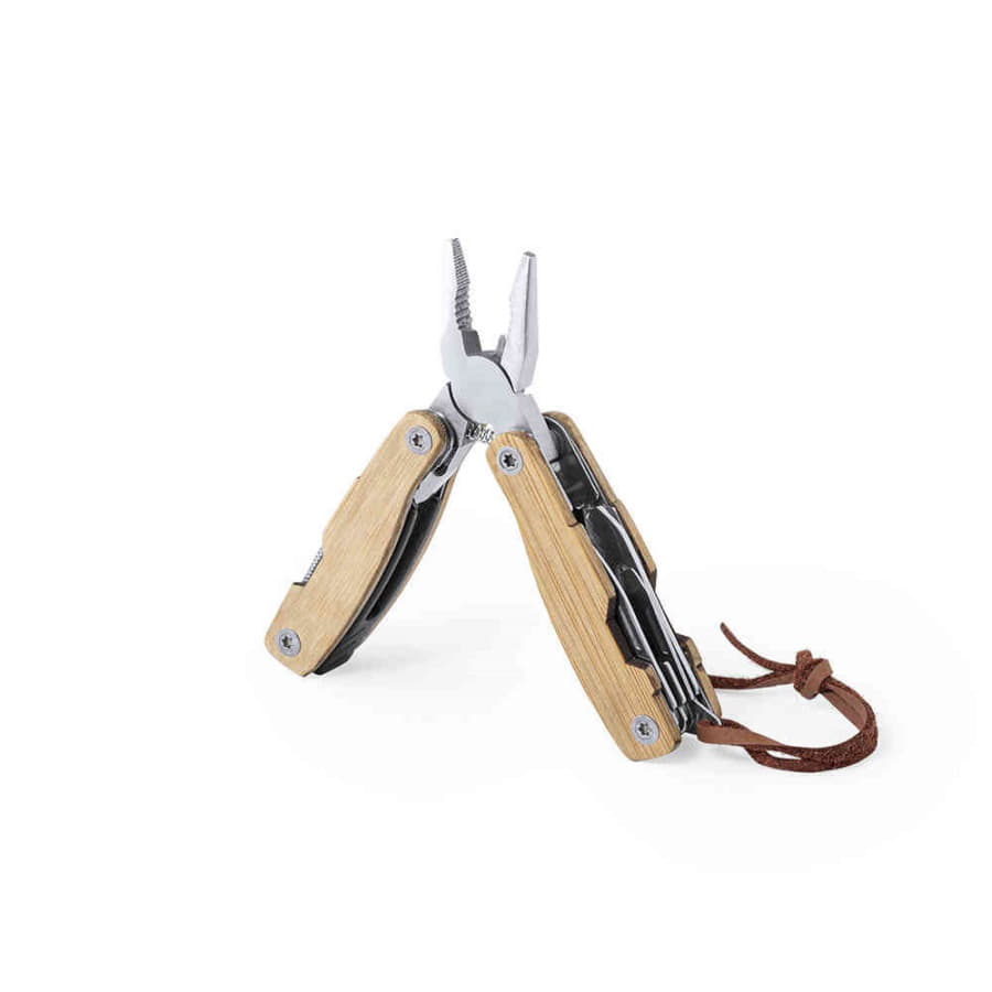 Мультитул FOLNAX, бамбук/нержавеющая сталь, бежевый-1