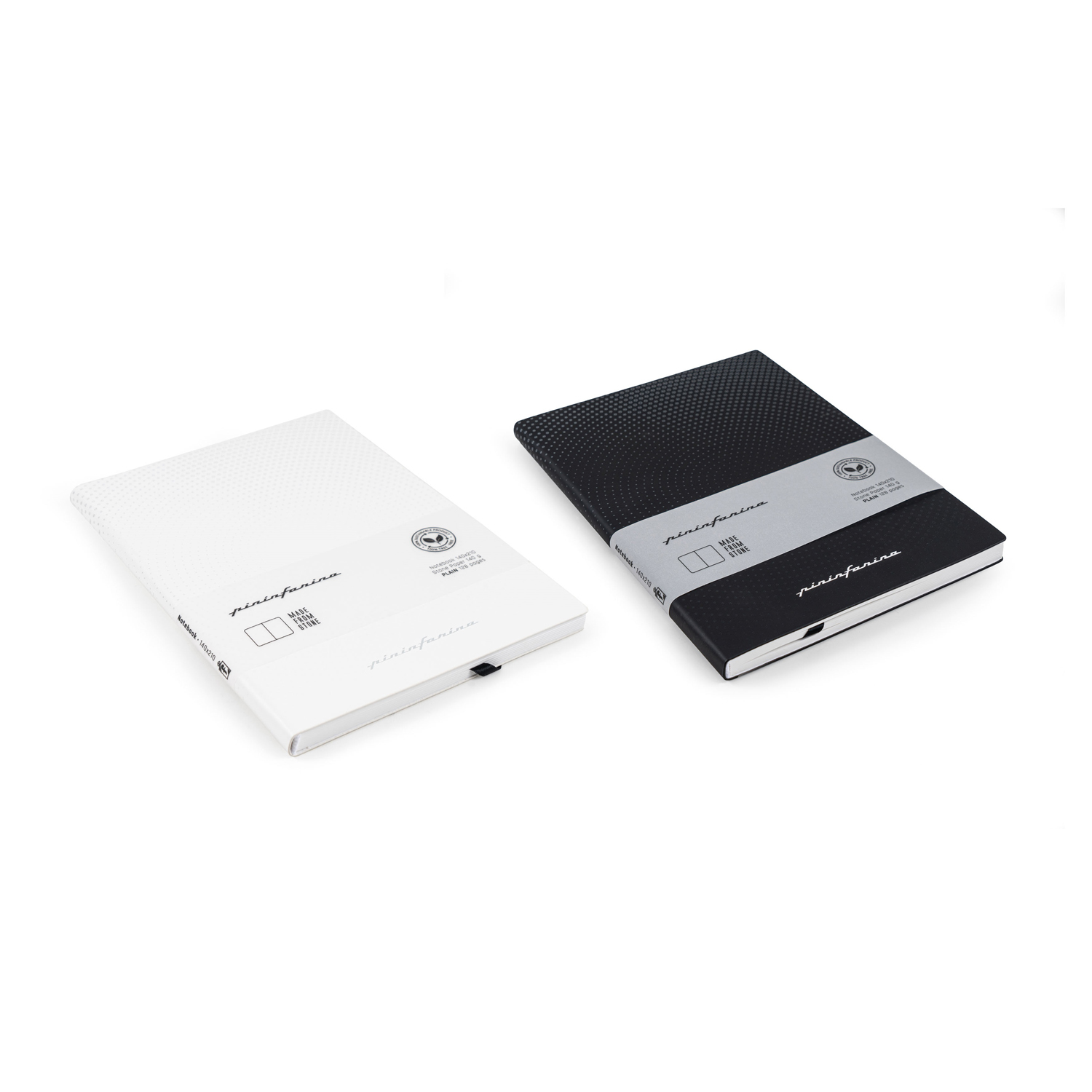 Блокнот линованный Pininfarina из каменной бумаги в мягкой обложке, А5, белый-3