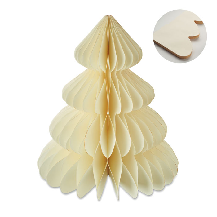 Paper Xmas tree decoration, бежевый-0