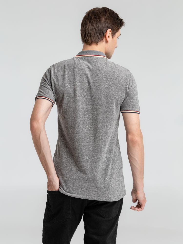 Рубашка поло мужская Paname Men, черный меланж-5