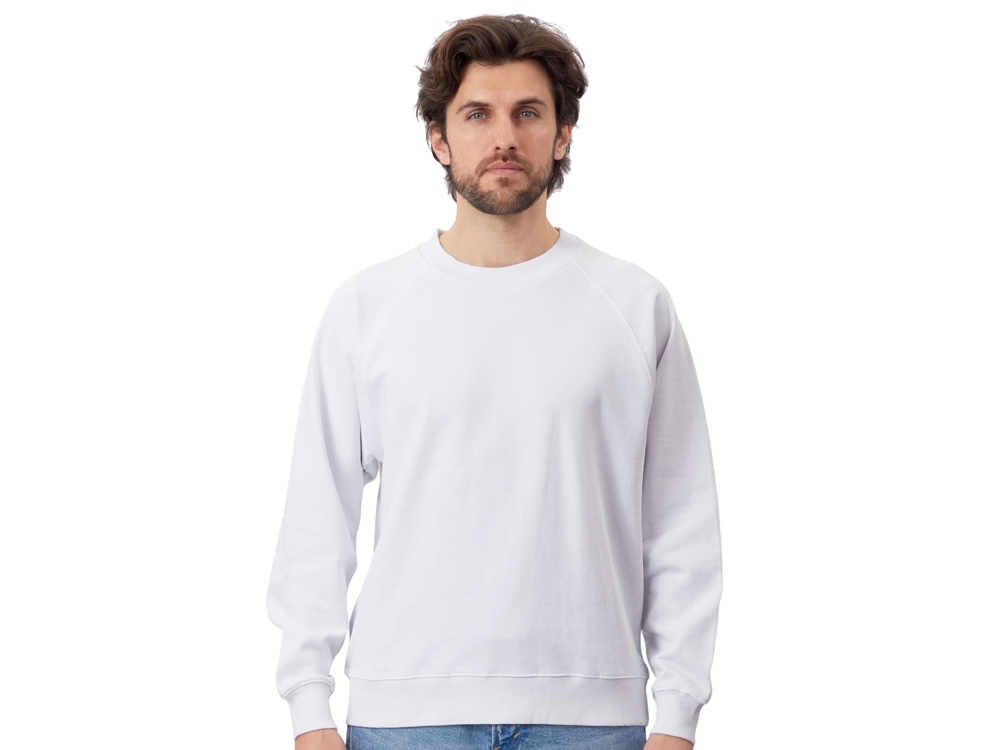Свитшот оверсайз с рукавом реглан Belgrade, унисекс, белый-2