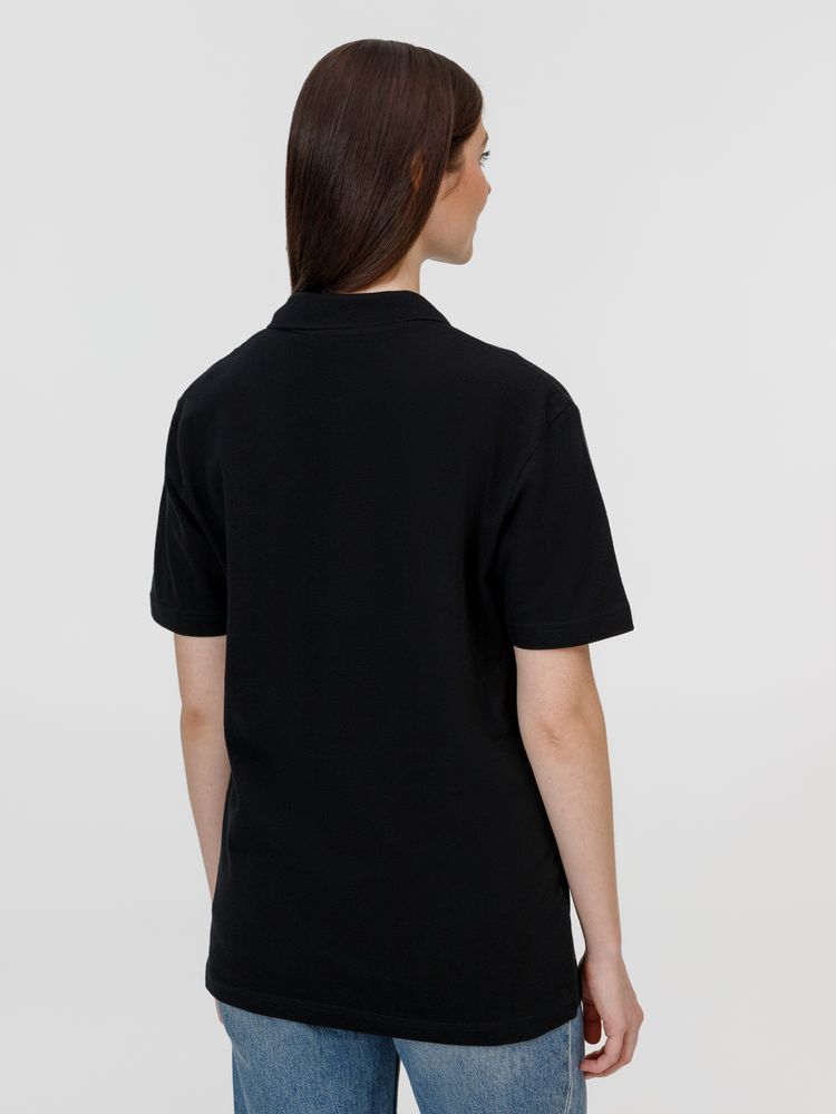 Рубашка поло унисекс Pulse, черная-6