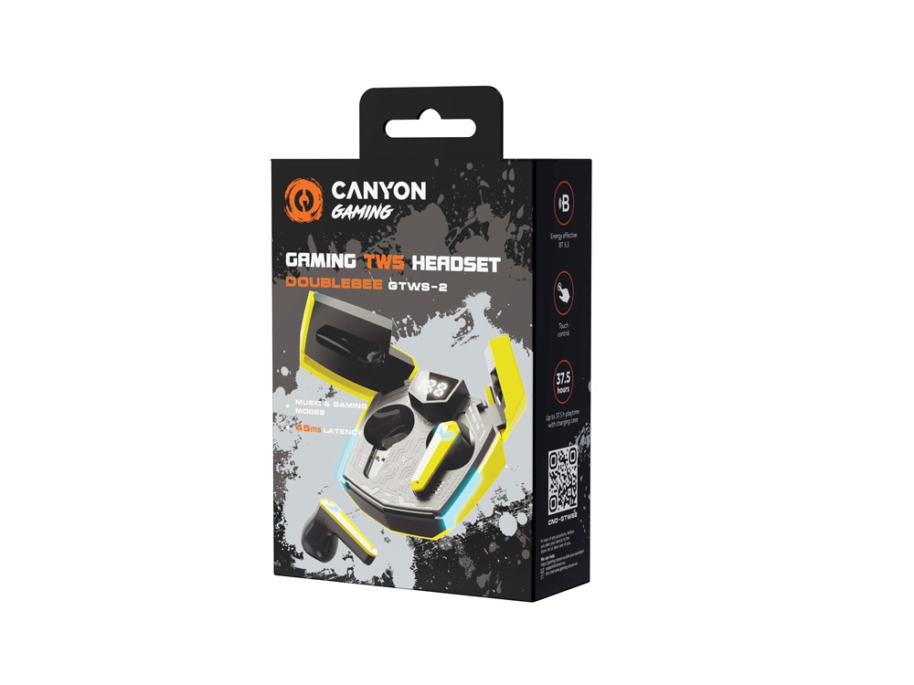 Игровая гарнитура Canyon DoubleBee GTWS-2, желтый (CND-GTWS2Y)-4