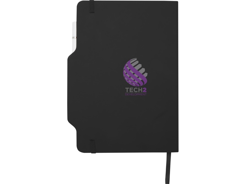 Nexus блокнот формата А5 в твердой обложке с ручкой и карандашом - сплошной черный-5