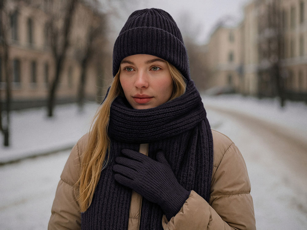 Подарочный набор  Nordend, темно-синий меланж-2