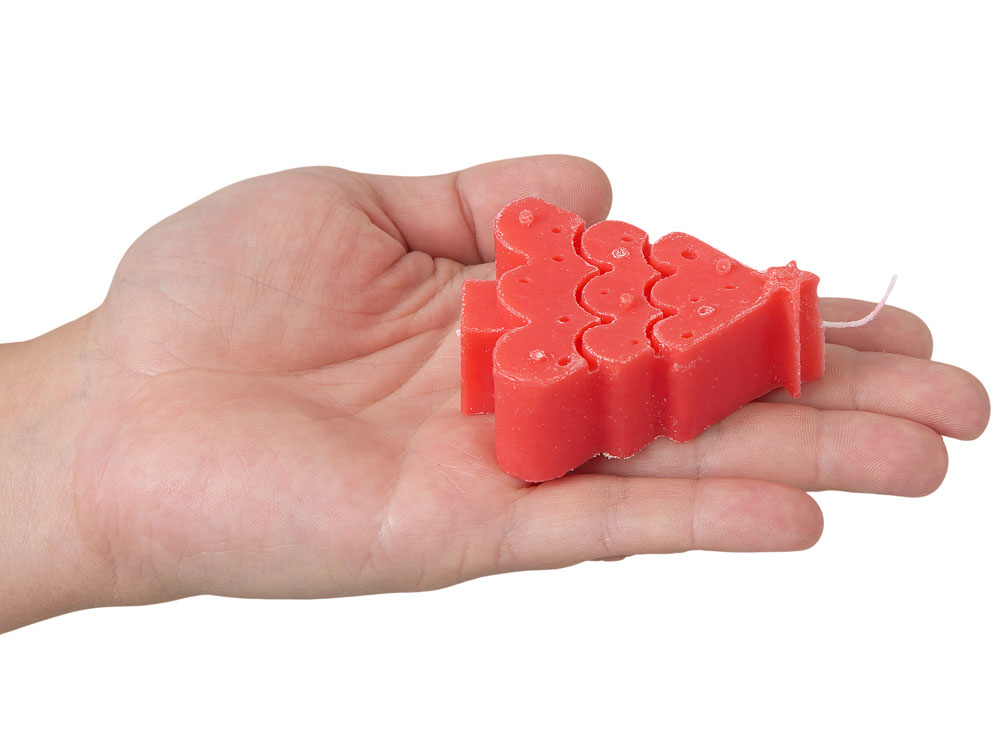 Свеча Елочка, красный-4