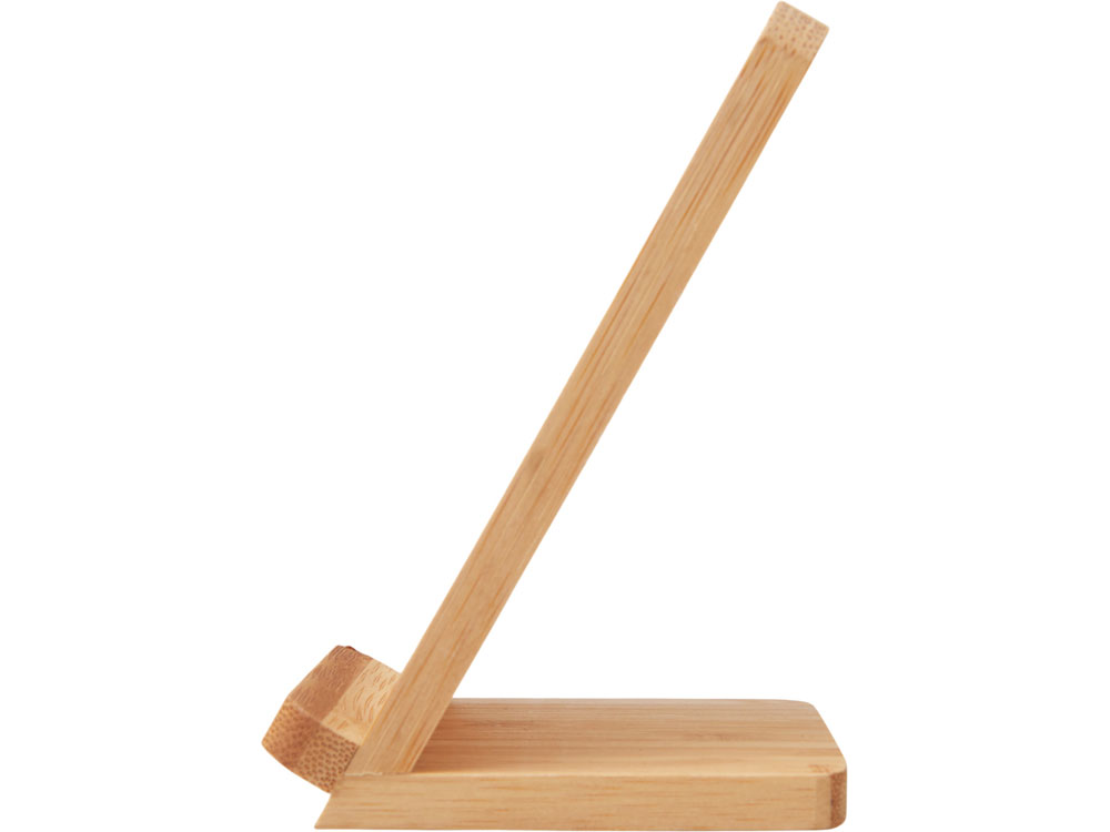 Беспроводное зарядное устройство 2-в-1 с подсветкой лого Reedia S4, 15 Вт, бамбук, черный-2