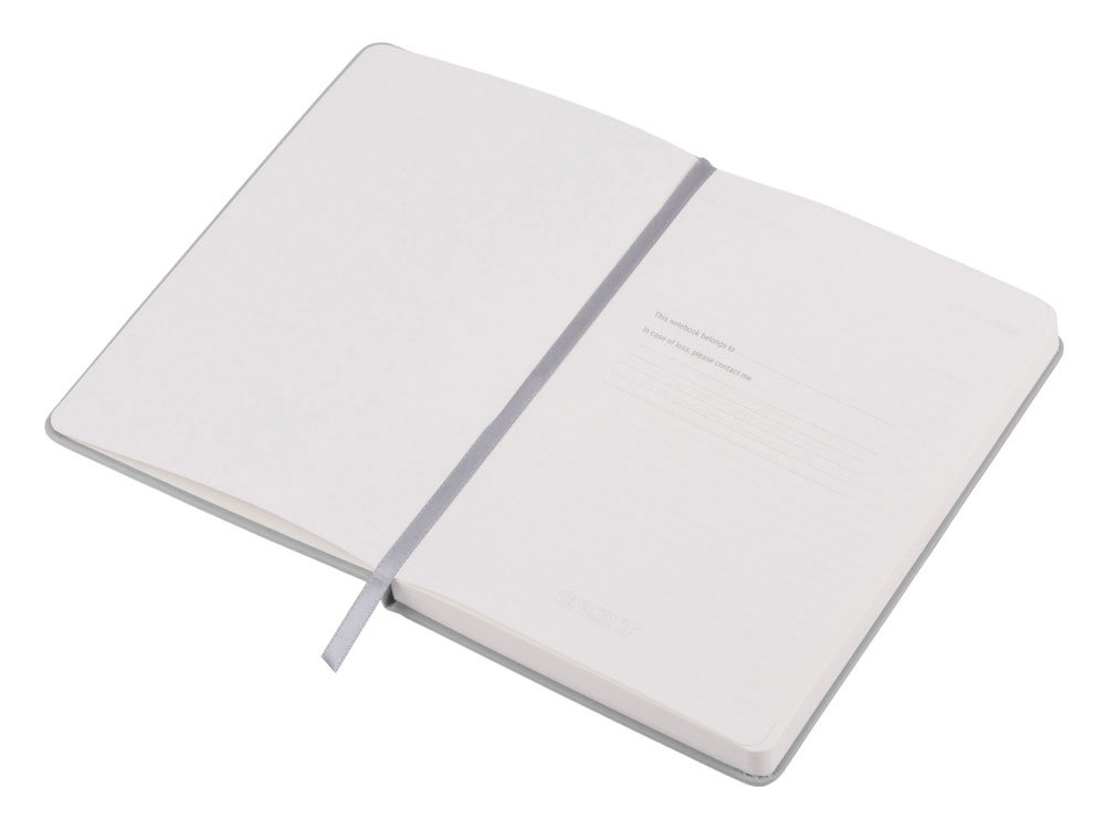 Бизнес-блокнот C2 софт-тач, твердая обложка, 128 листов, серый-2