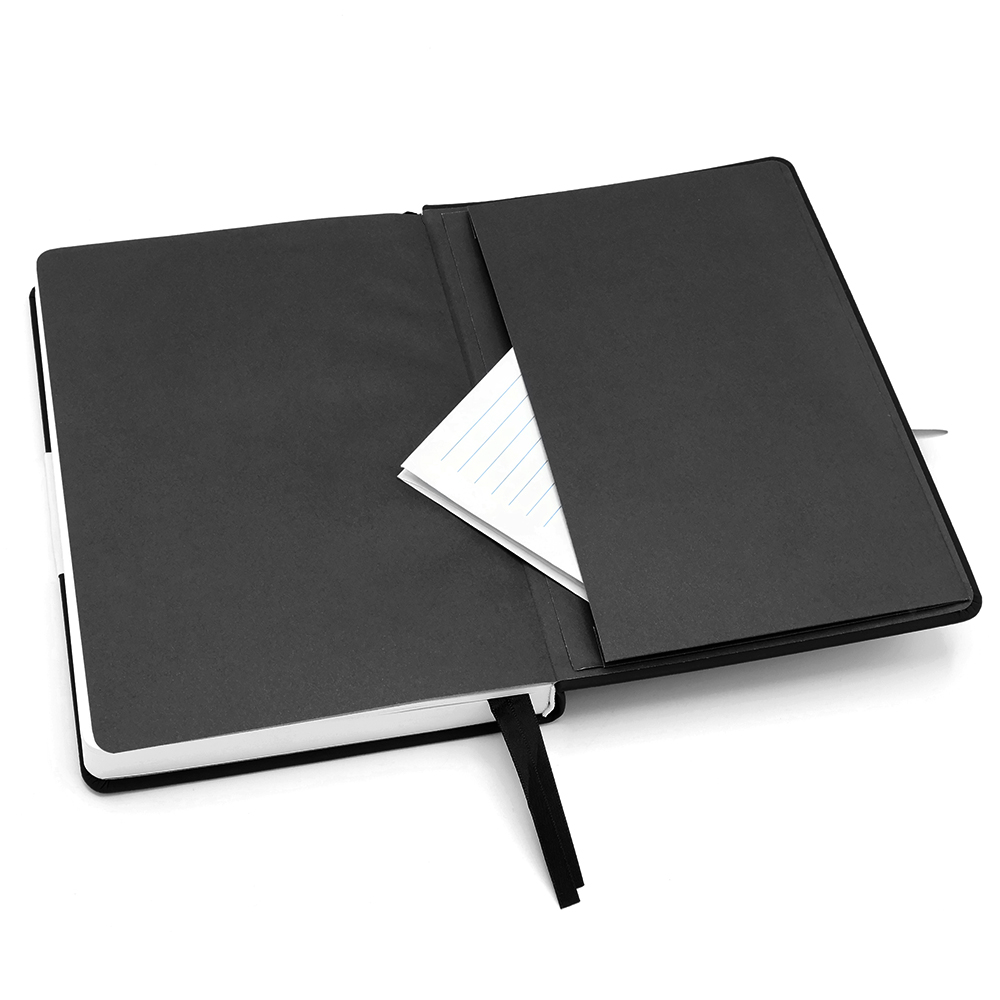 Блокнот A5 Veles в твёрдом переплёте, Черный-2