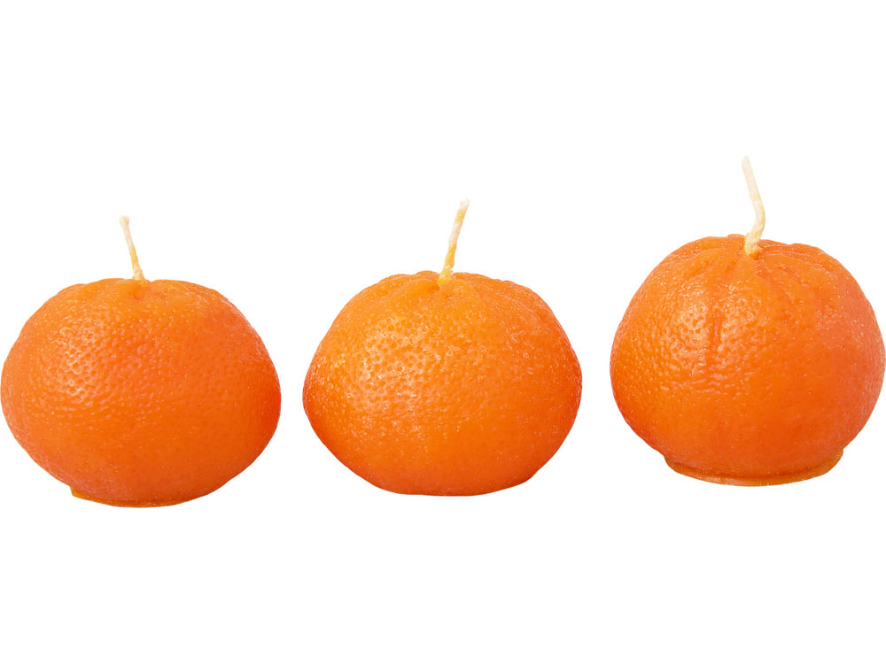 Набор свечей Мандарины в сетке, оранжевый-2