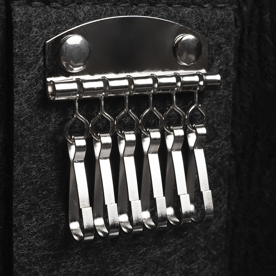 Ключница FELTY, RPET фетр, темно-серый-3