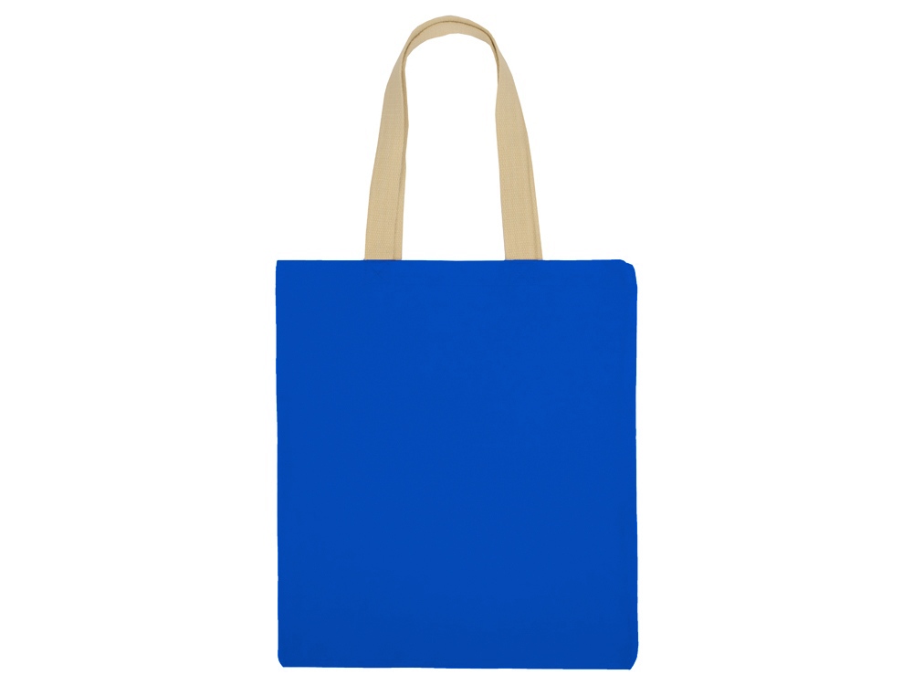 Сумка для шопинга Steady из хлопка с парусиновыми ручками, 260 г/м2, синий-3