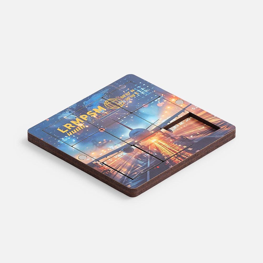 Головоломка-пятнашки с крышкой PuzzleBox на заказ-3