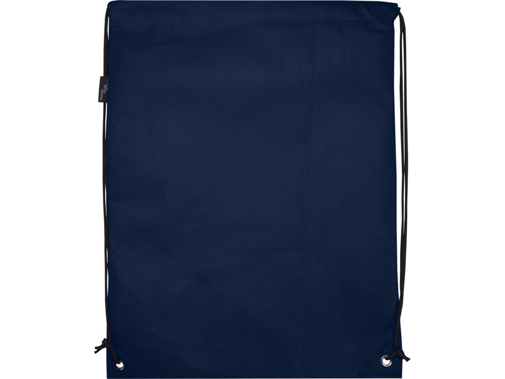 Рюкзак-мешок  на шнурке Evergreen из переработанного нетканого материала, синий navy-2