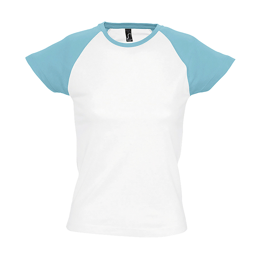 Футболка женская MILKY 150, бирюзовый, белый-0
