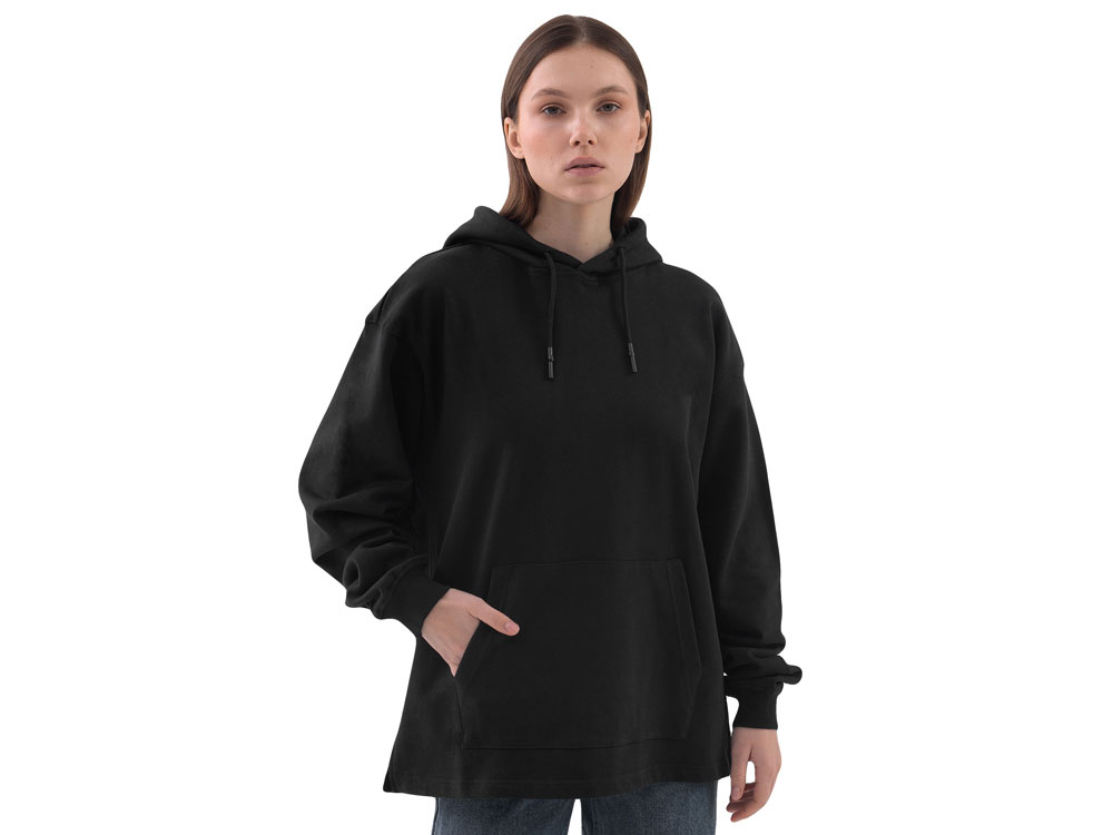 Худи оверсайз Alpha.01 унисекс, черный-1