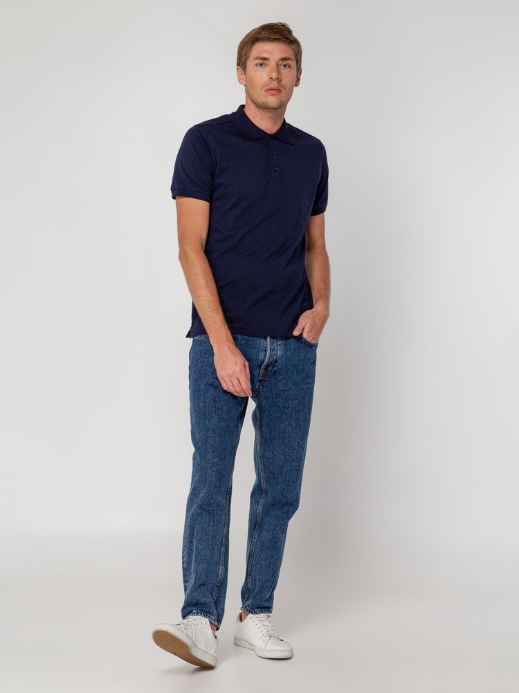 Рубашка поло мужская Virma Stretch, темно-синяя-4