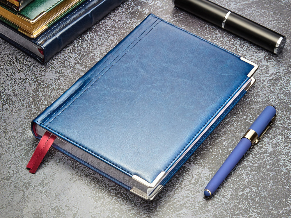 Ежедневник А5 полудатированный Boss, синий-12