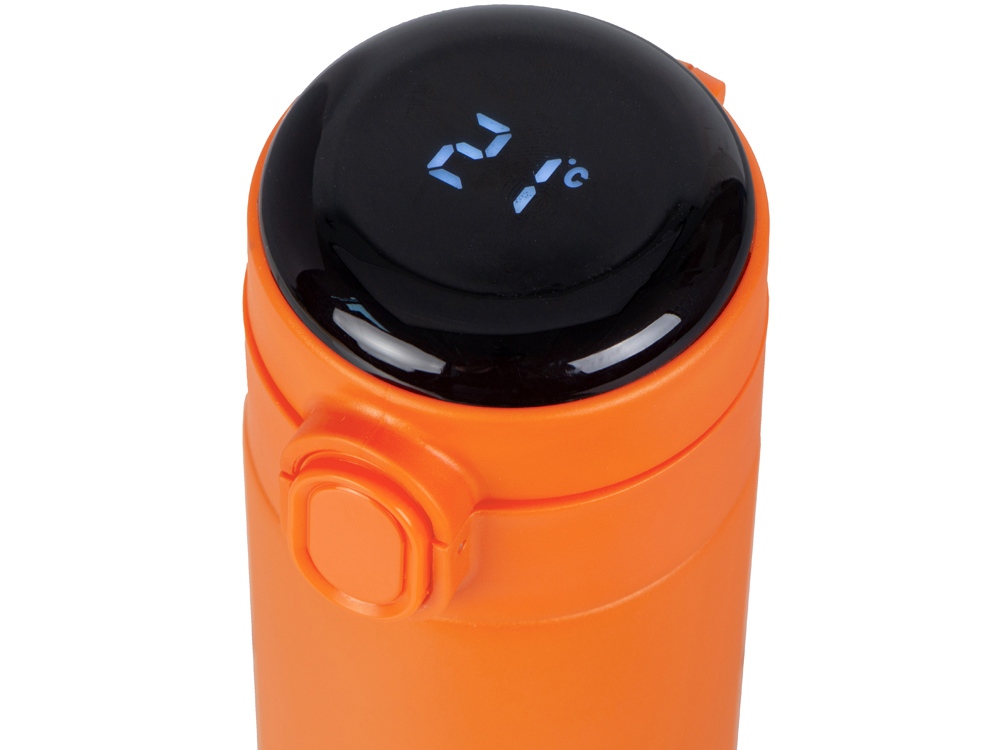 Вакуумная термокружка Waterline с медной изоляцией Bravo, 400 мл, тубус, оранжевый-3