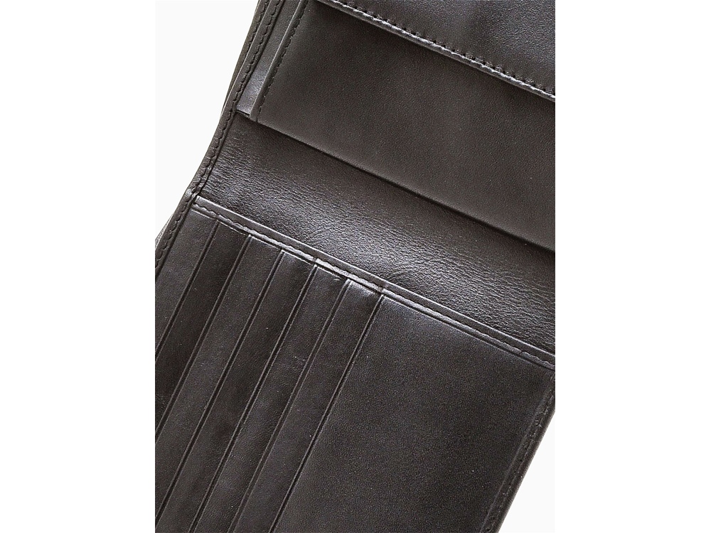Портмоне BUGATTI Atlanta, чёрное, натуральная воловья кожа, 10,5х2х12,5 см-6