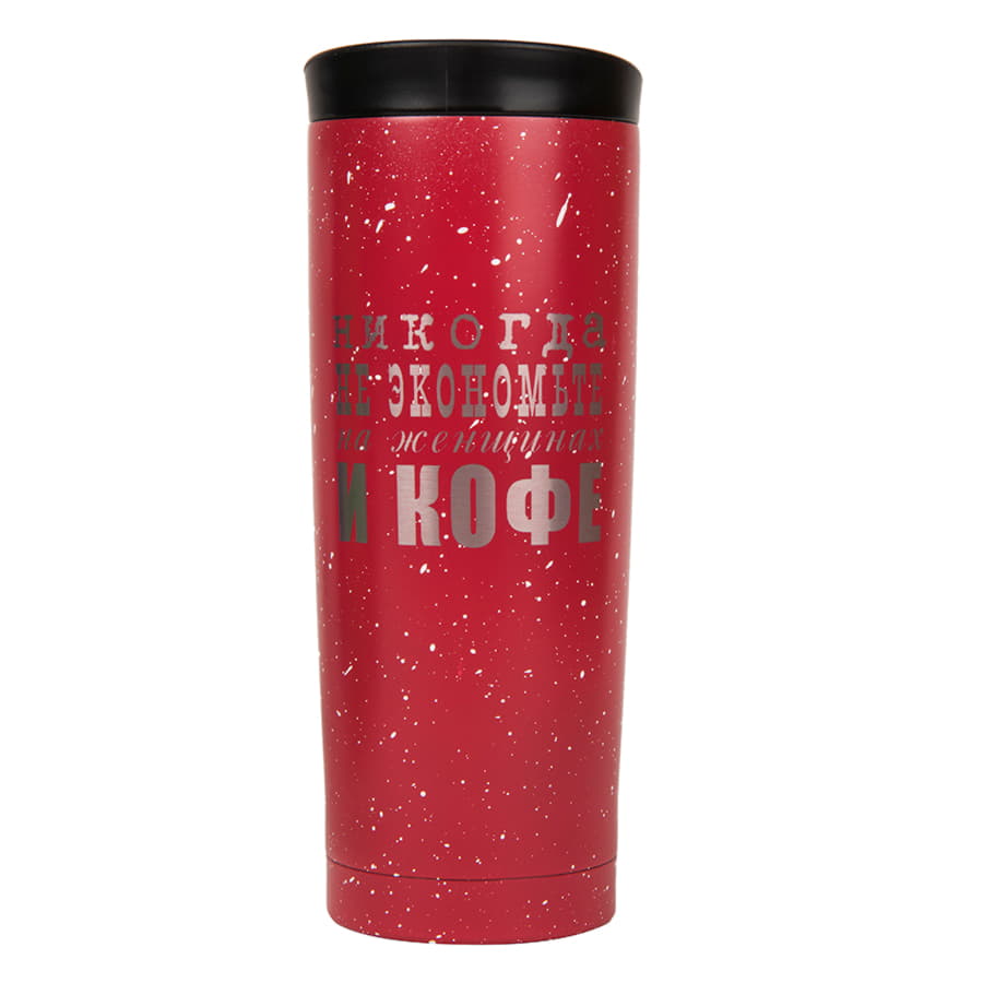 Термокружка вакуумная  SPACE, 450 мл, ярко-красный-7