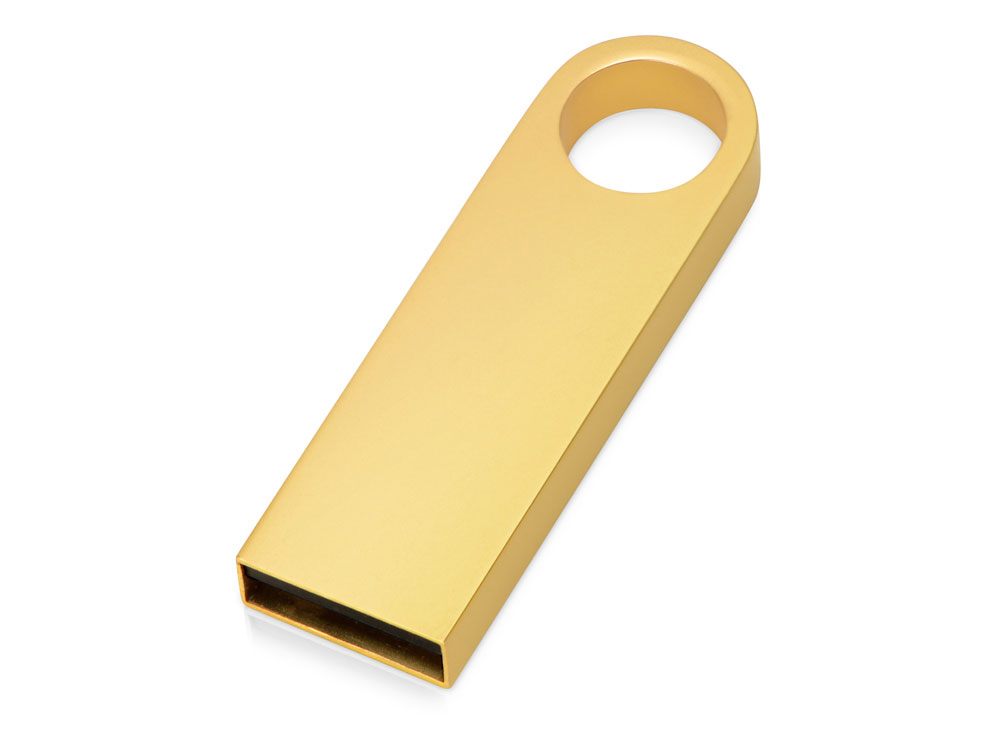 USB 2.0-флешка на 8 Гб с мини чипом и круглым отверстием, золотистыйй-0