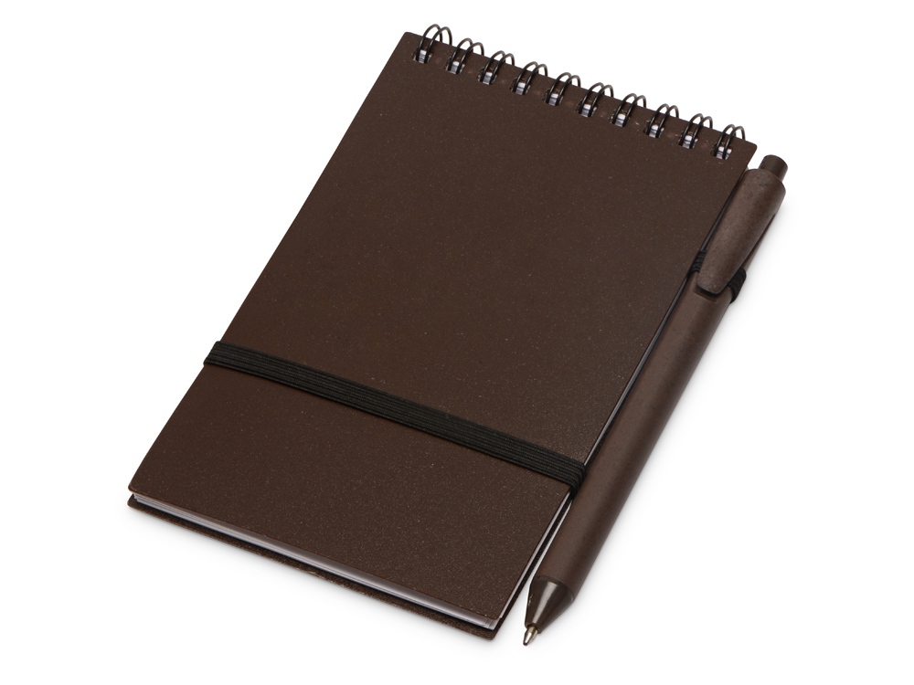 Блокнот B7 Kaffi, темный кофе-4